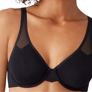 Wacoal Bra Size 34G Body By Wacoal Black Unlined Underwire 851315 convertible